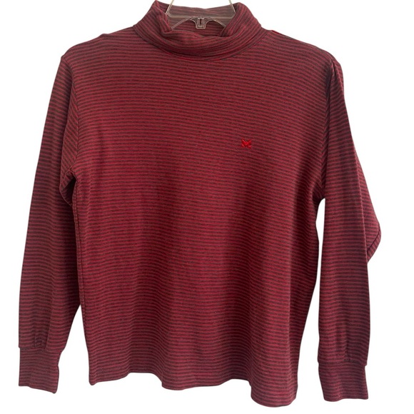 Bob Mackie Studio Vintage Turtleneck Red Gray Top Size Medium - Picture 3 of 9